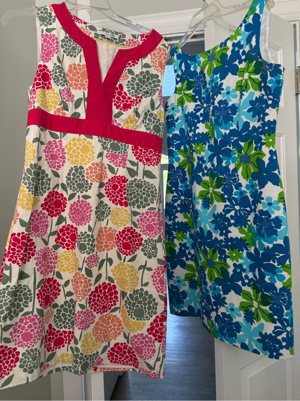 Boden and Talbots Sleeveless Floral Shift Dresses
